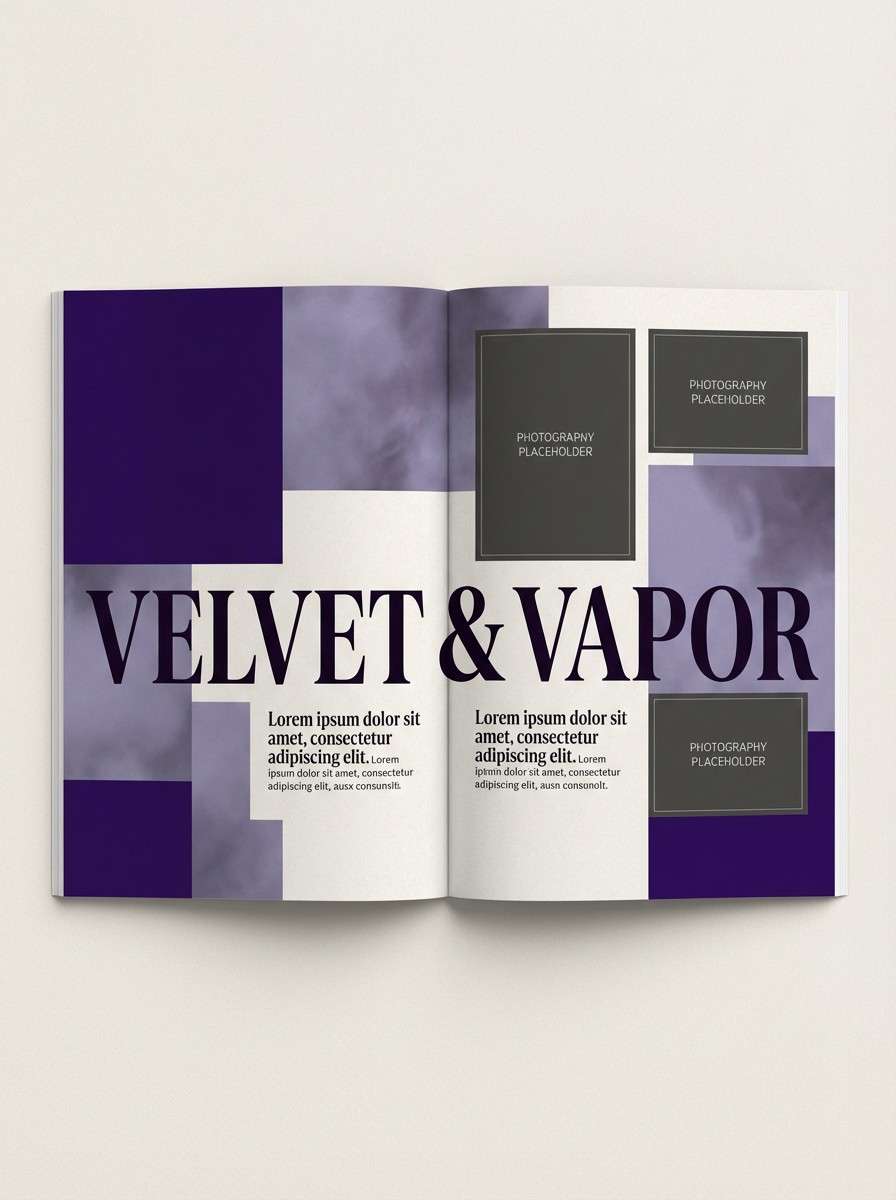 moody editorial layout