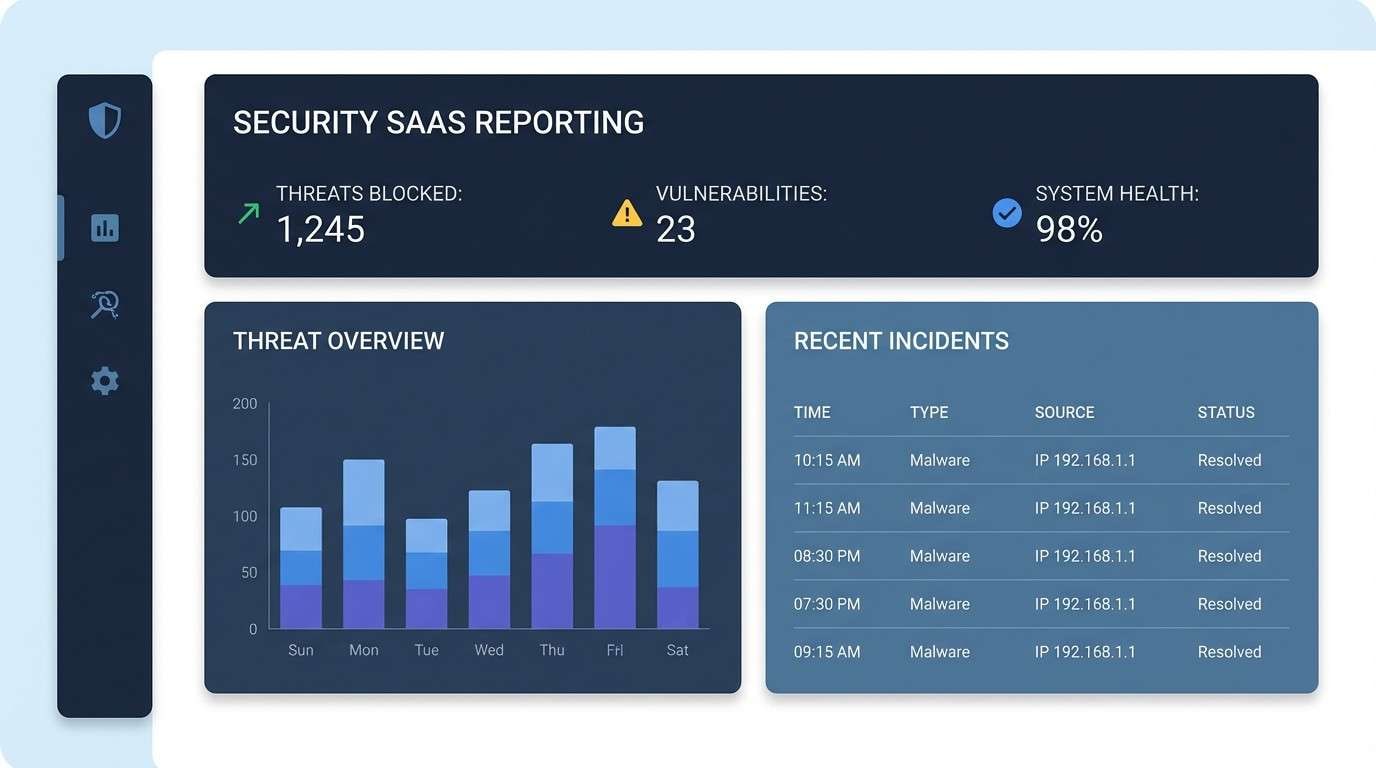 security dashboard ui