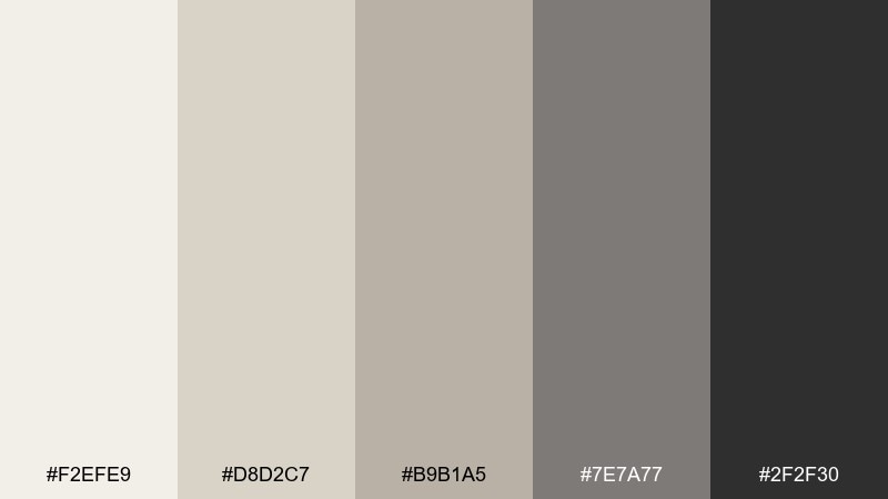 earl grey linen tea party color palette with hex codes