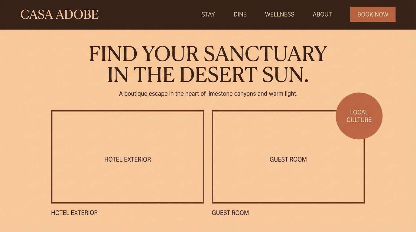 warm boutique hotel web hero