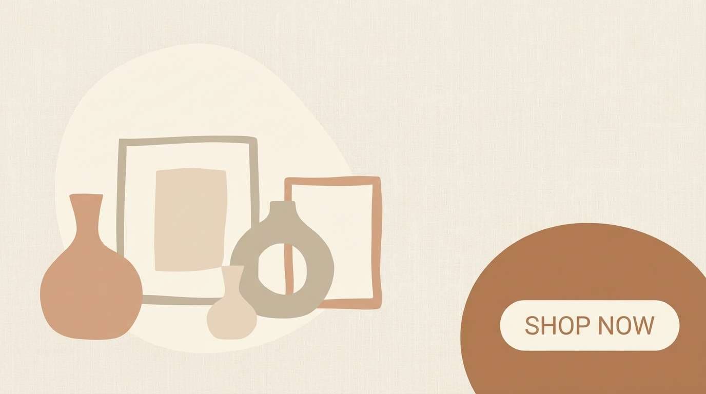 warm neutral ecommerce banner