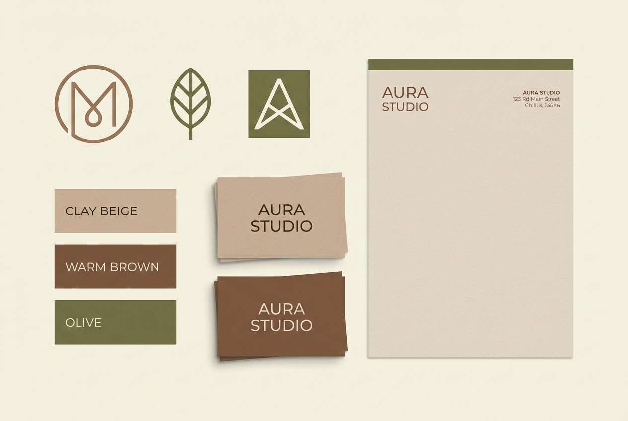 minimal clay brand board