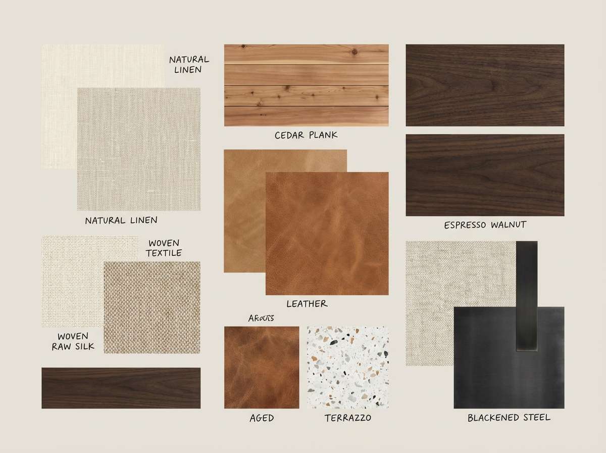 cabin neutral interior moodboard