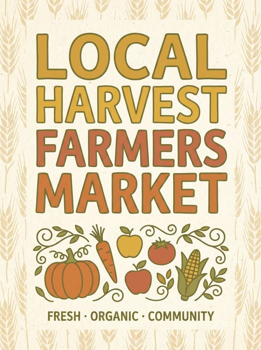farmers market poster colors