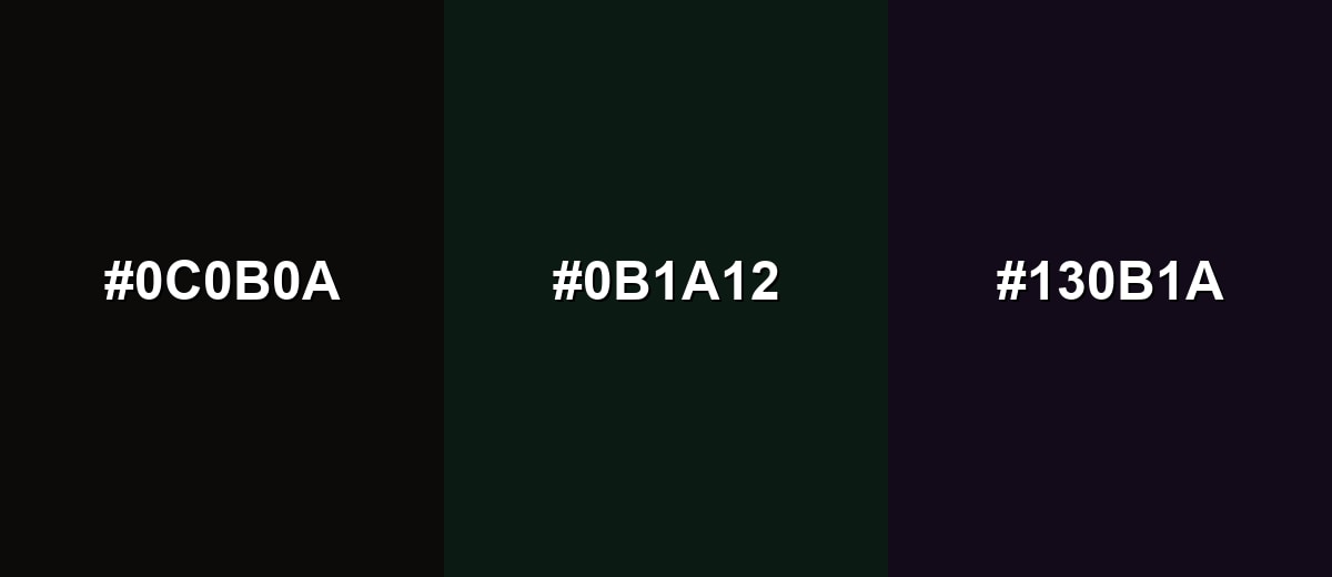 triadic combinations of ebony-color