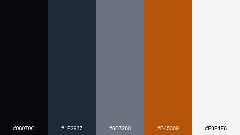 eclipse bronze color palette with hex codes