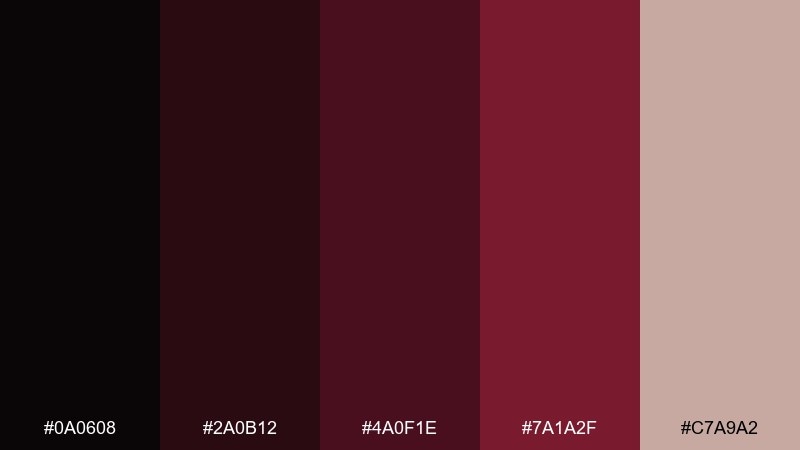 eclipse merlot vampire color palette with hex codes