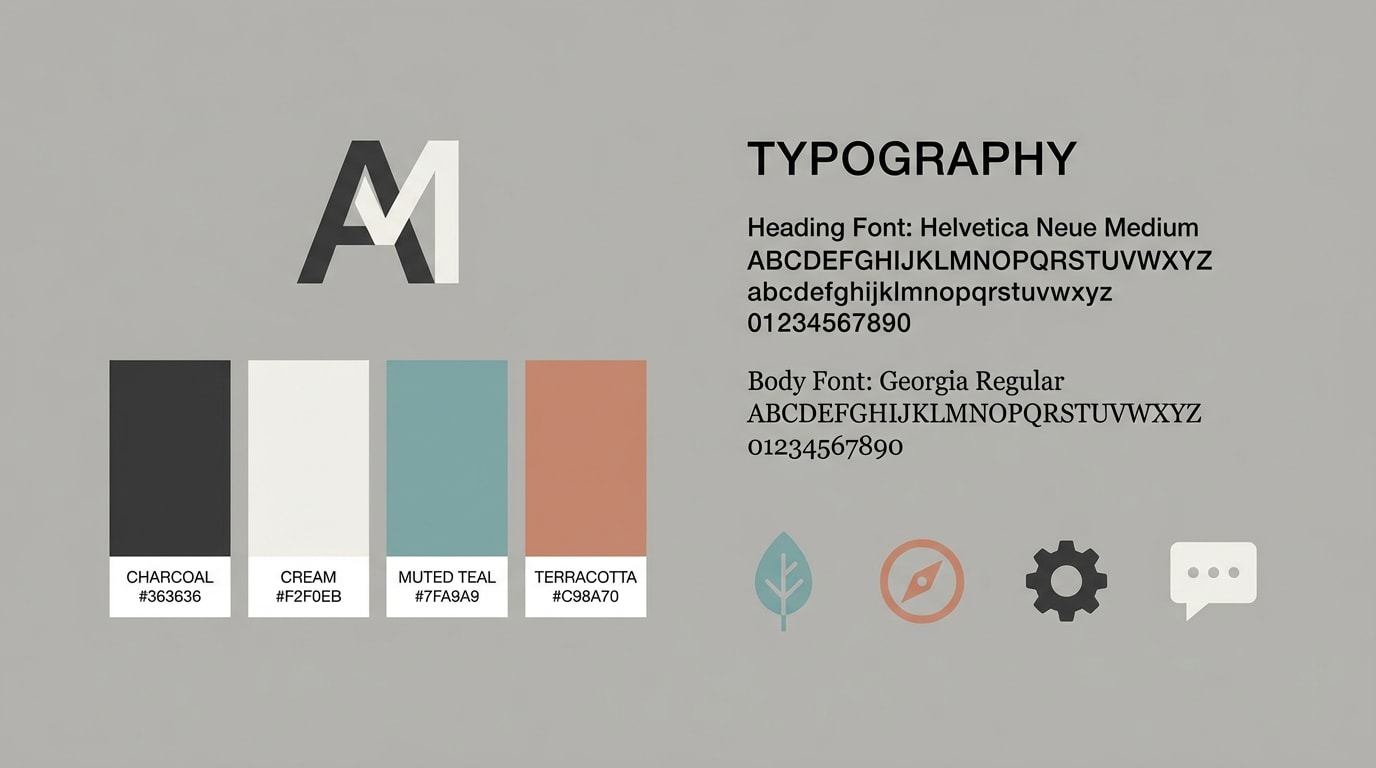 eco brand identity board