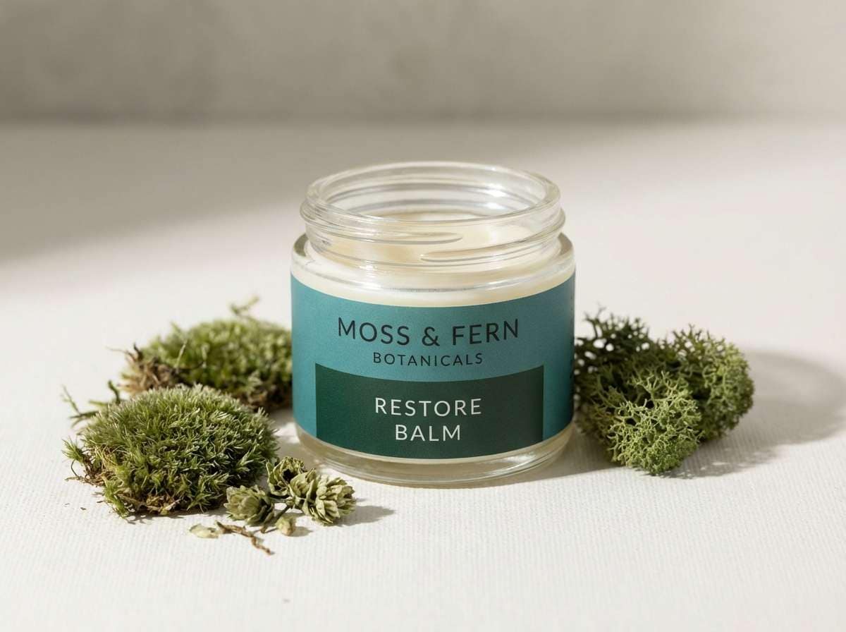 eco label in dark turquoise tones