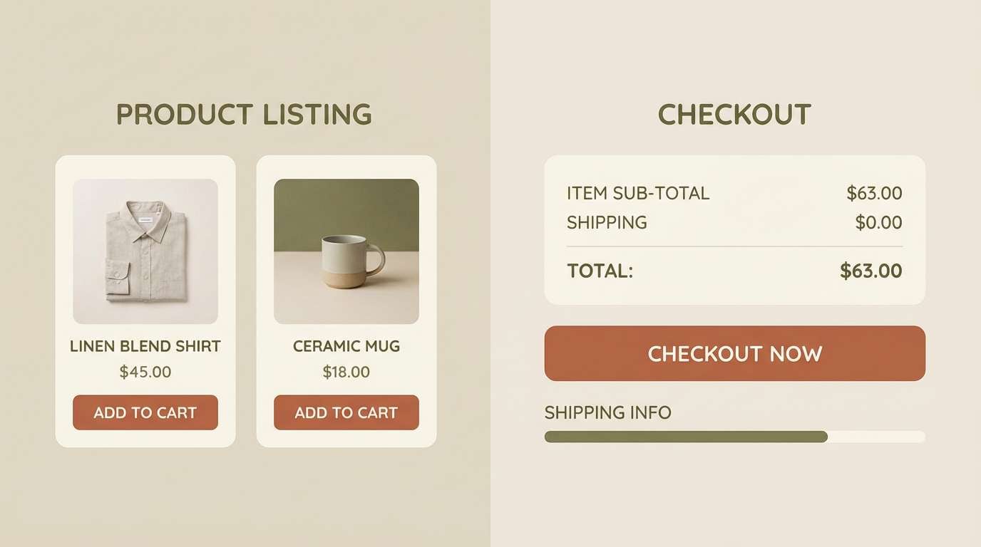 ecommerce checkout ui