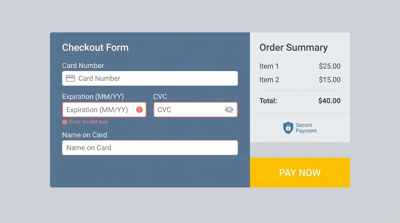 payment page ui layout