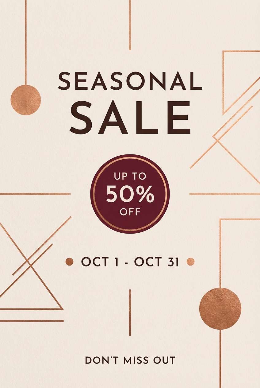 seasonal sale poster design
