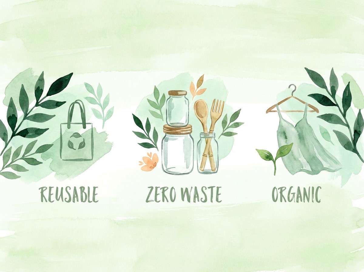 eco category banner watercolor