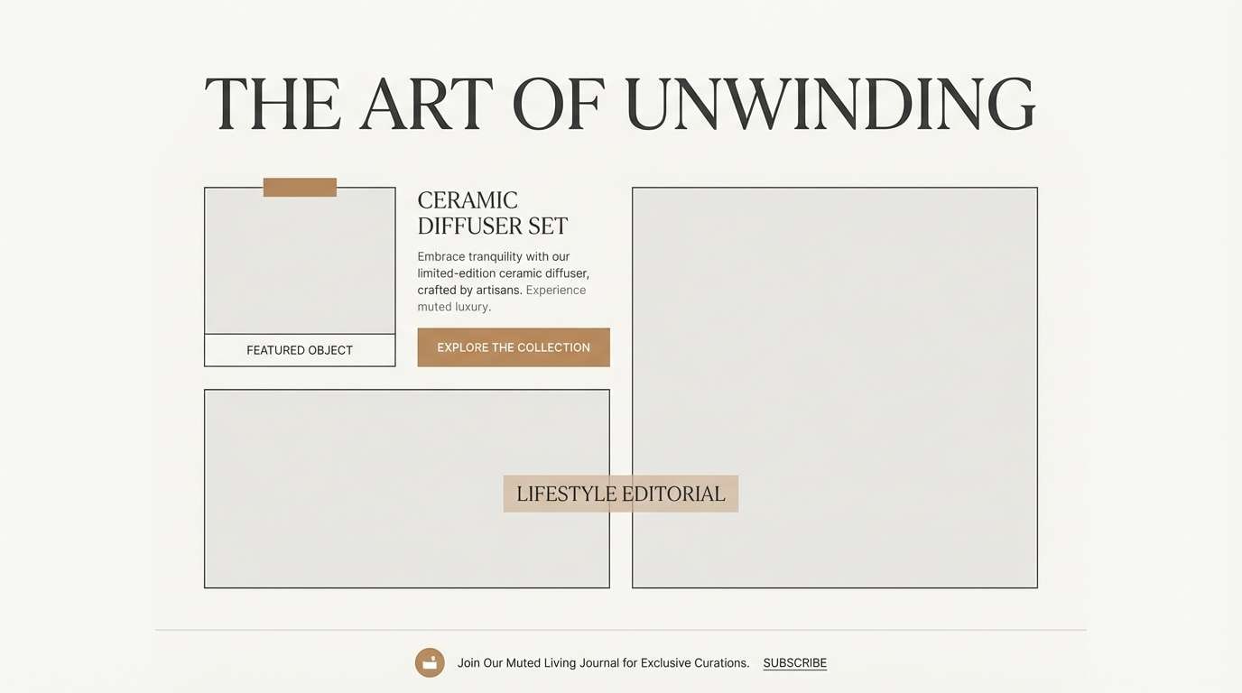 editorial landing page layout