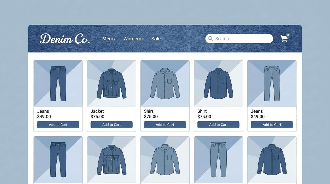 ecommerce header layout