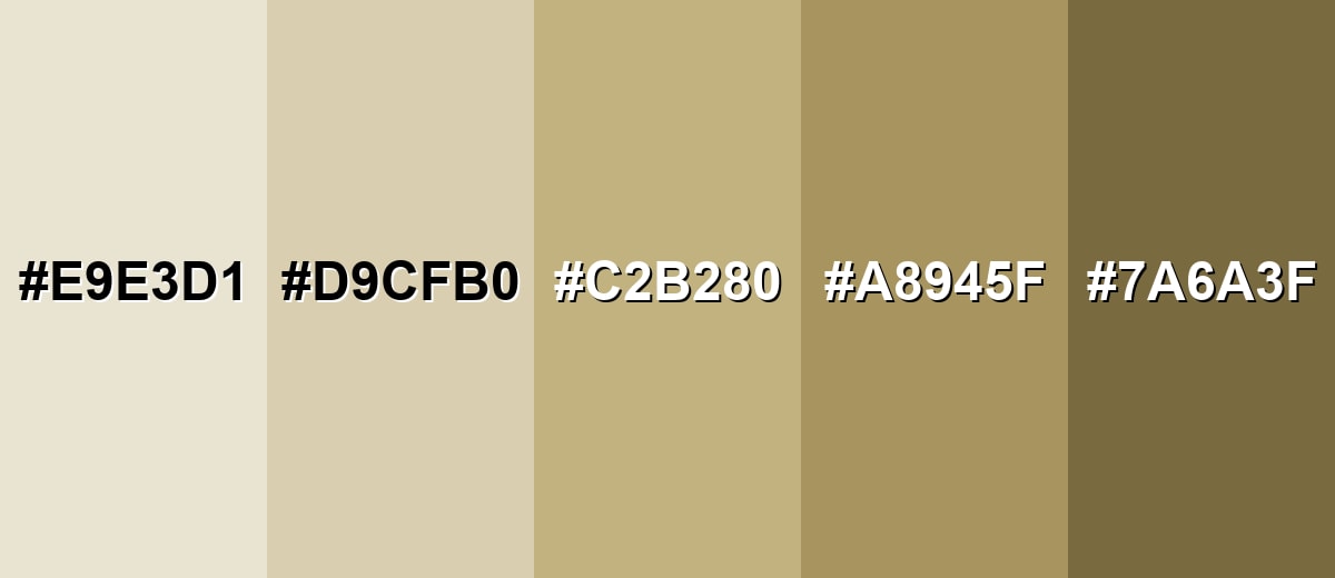 shades and variations of ecru-color