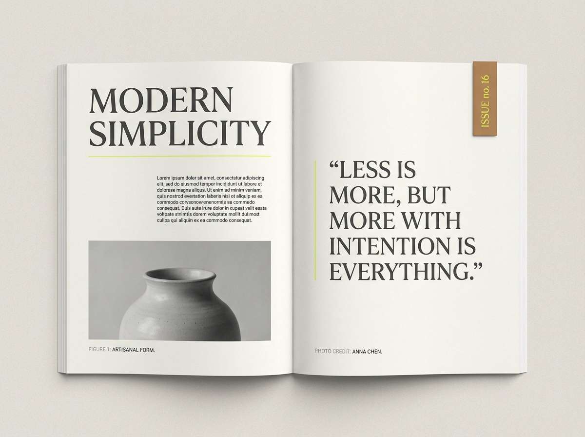 editorial feature layout page