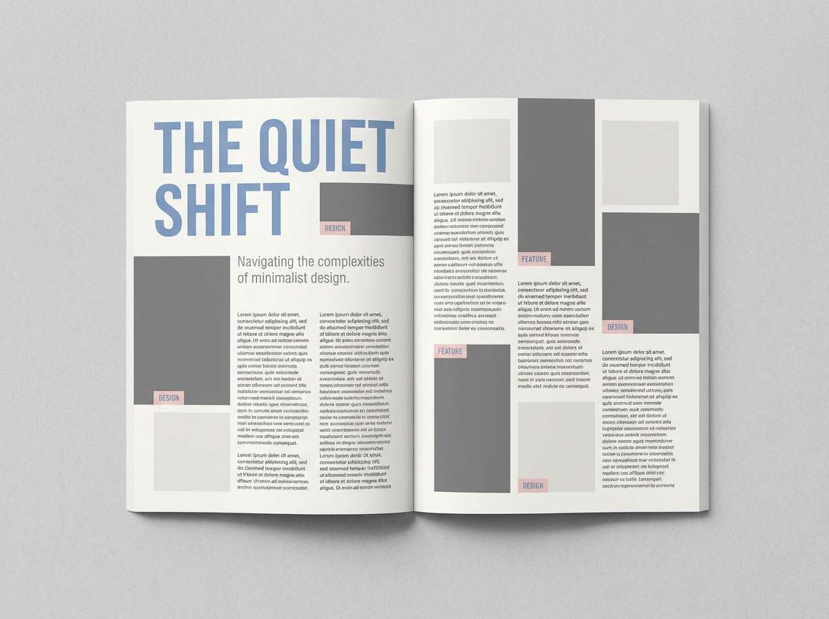 soft editorial layout in futuristic color scheme