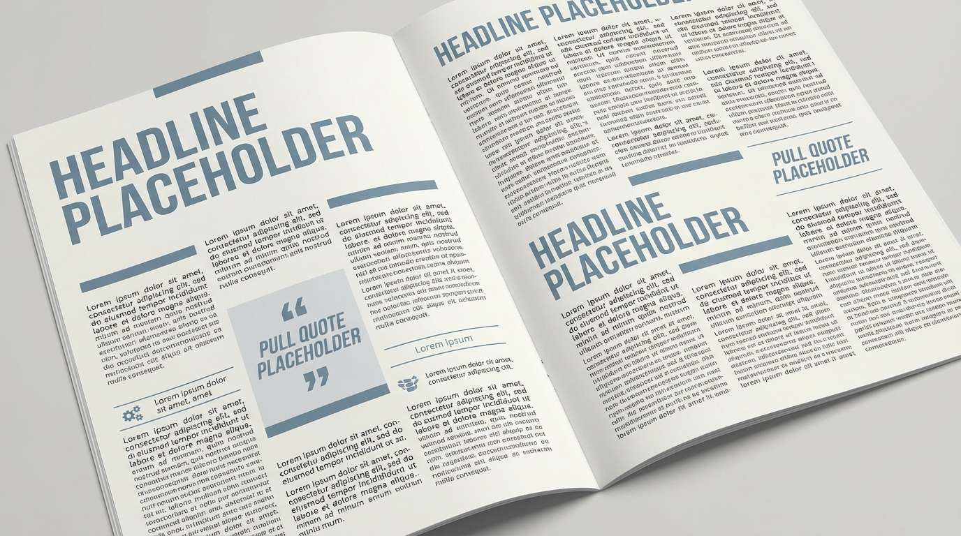 editorial layout spread