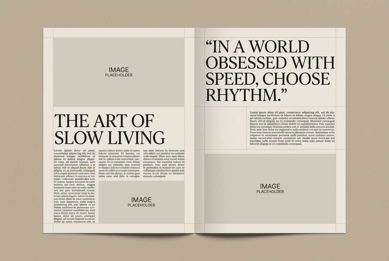 editorial layout spread