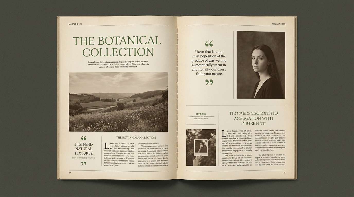 magazine spread layout