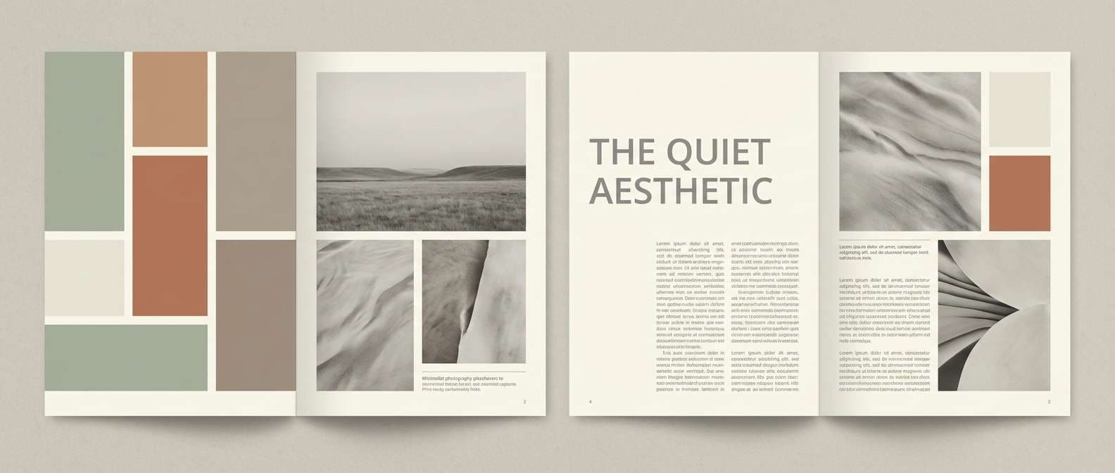 wide editorial spread layout