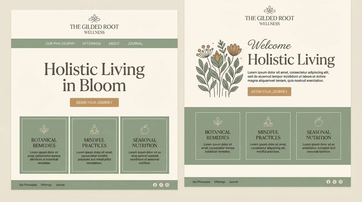 sage wellness landing ui