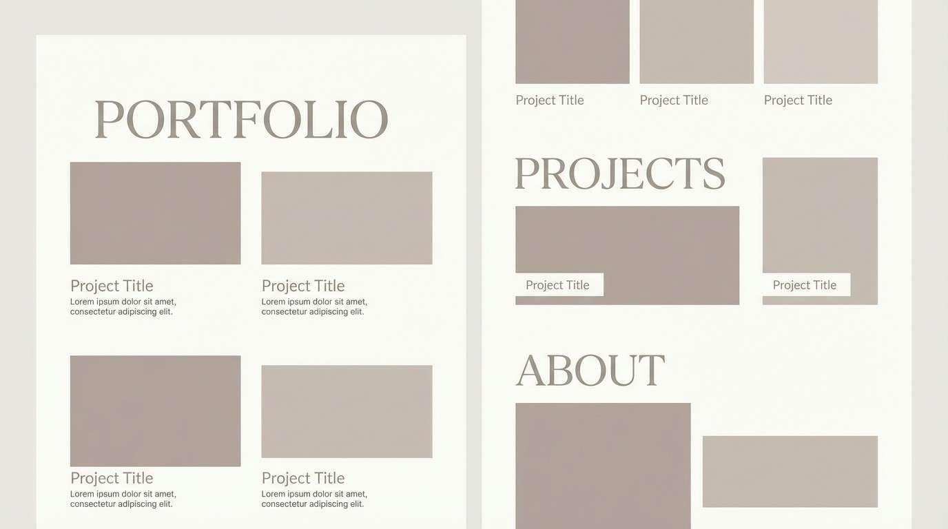 minimal pearl portfolio ui