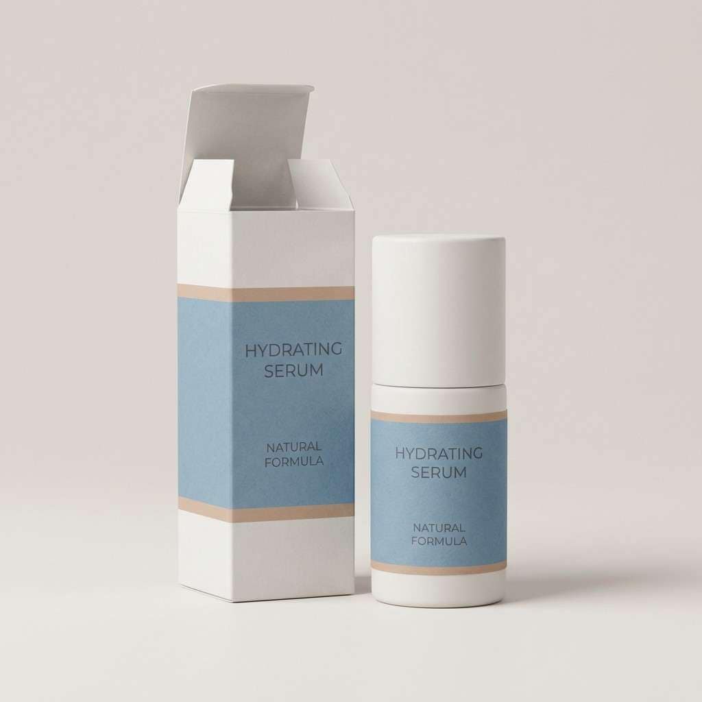 porcelain skincare packaging shot