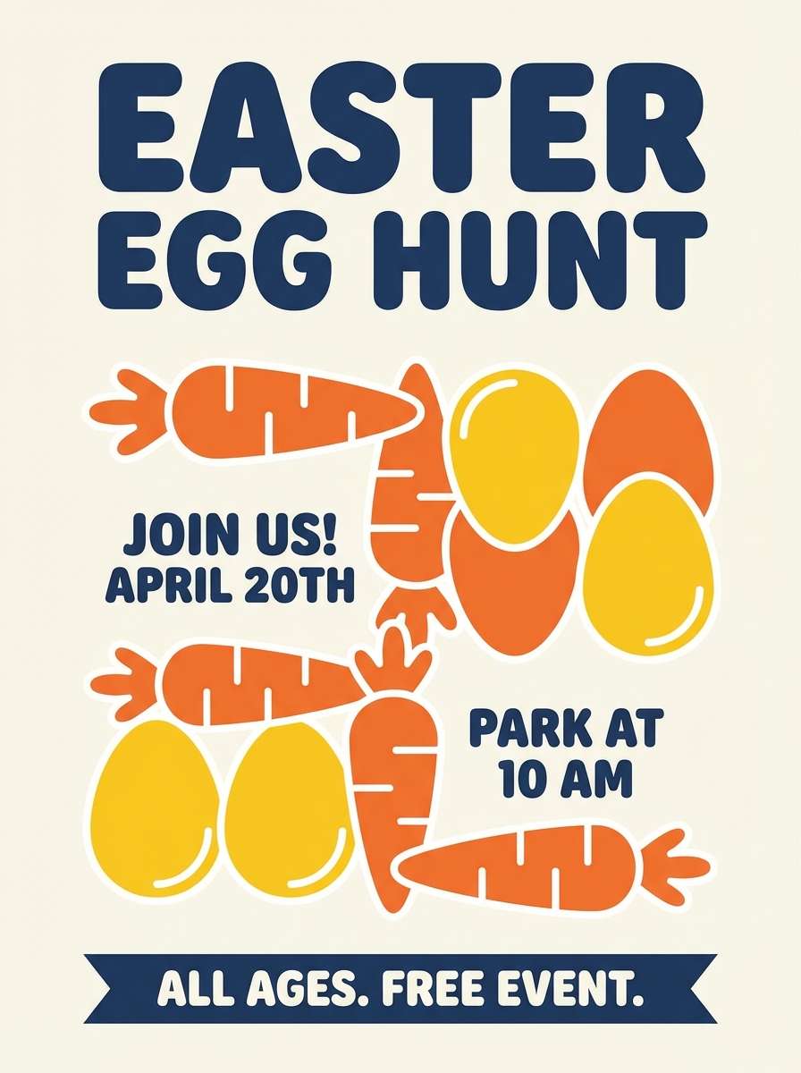 egg hunt poster