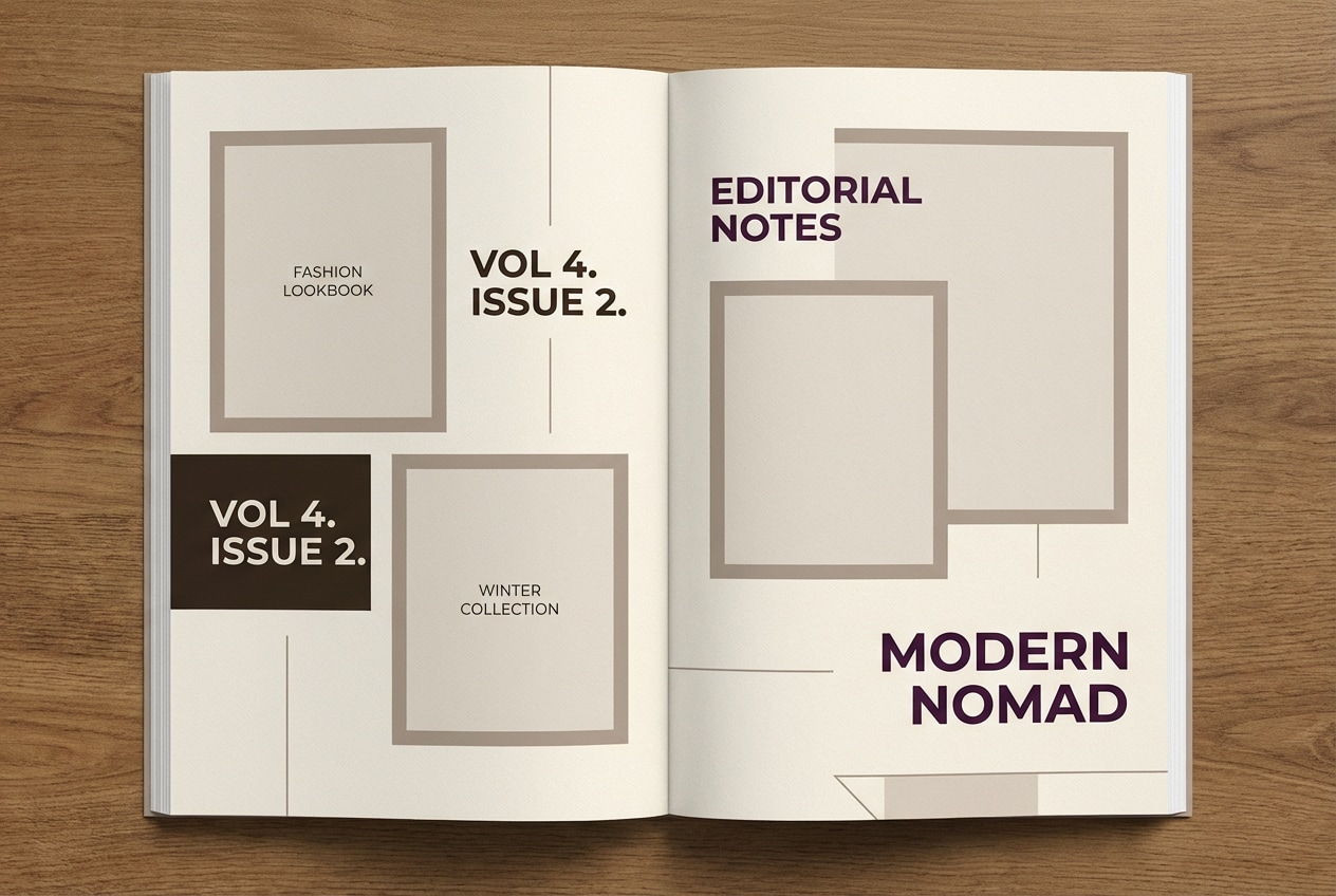 eggplant tone moody fashion lookbook layout