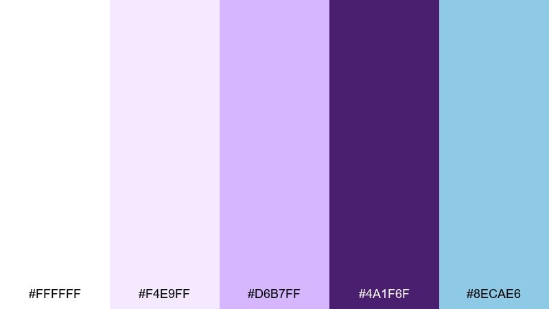 eggplant accent color palette with hex codes