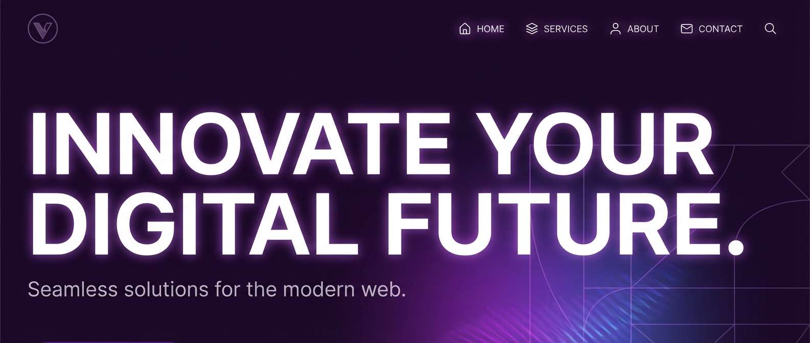 dark violet website hero