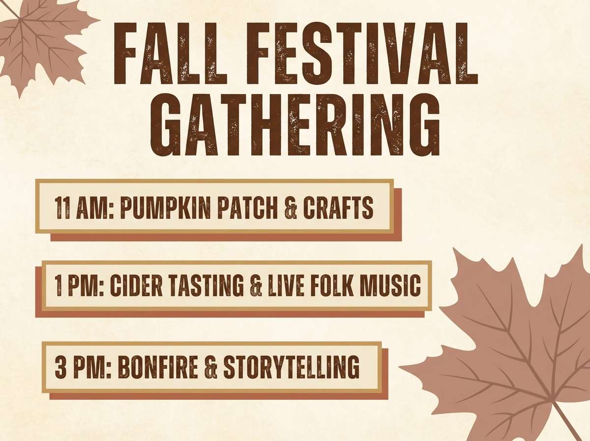 fall event flyer design