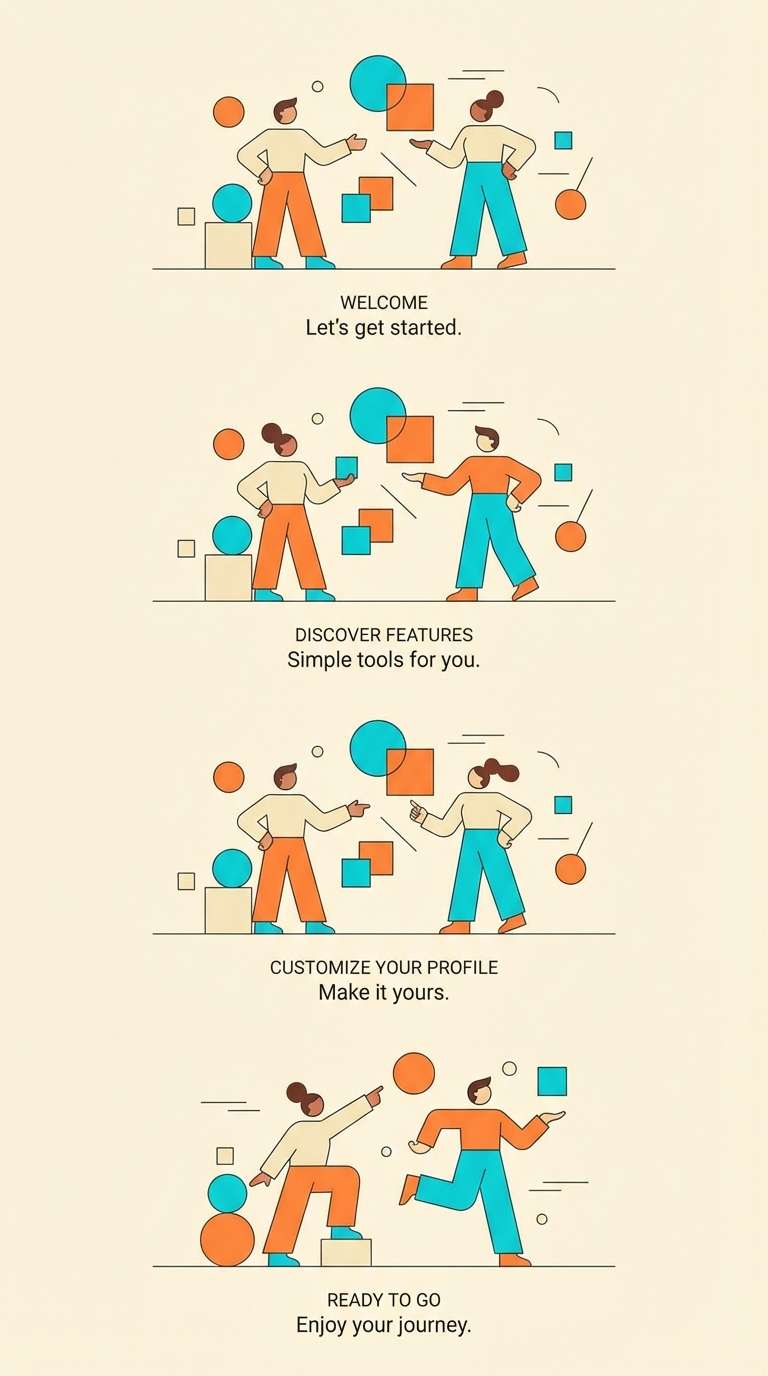 app onboarding illustration set