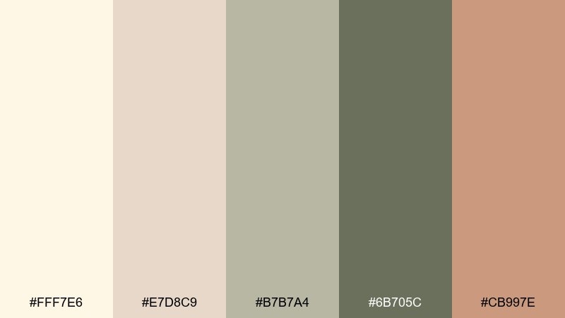eggshell cream dinosaur color palette with hex codes