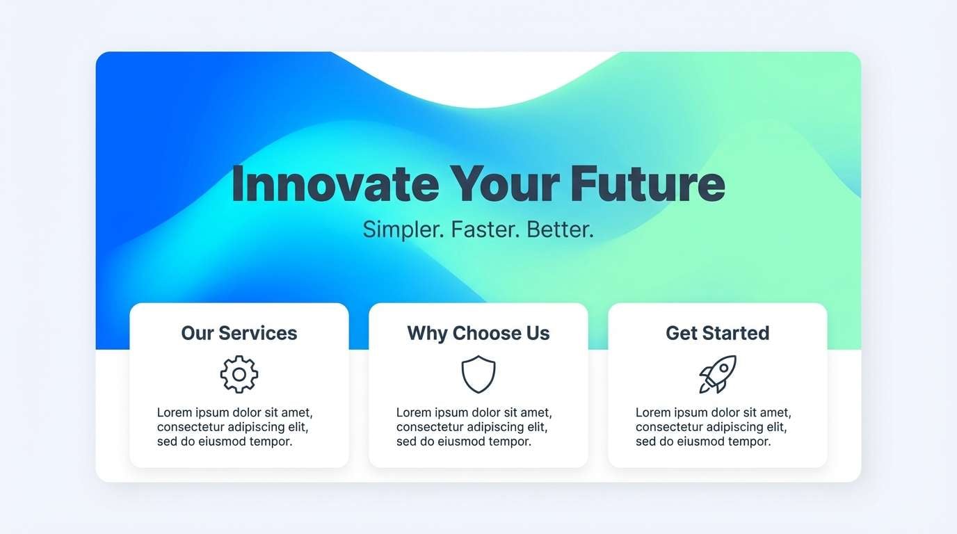 homepage gradient in electric blues