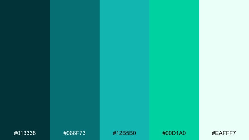 electric kelp atlantis color palette with hex codes