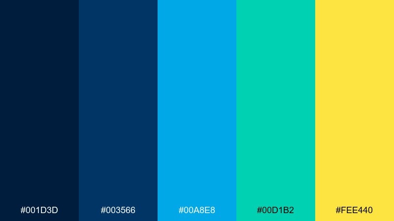 electric meridian color palette with hex codes