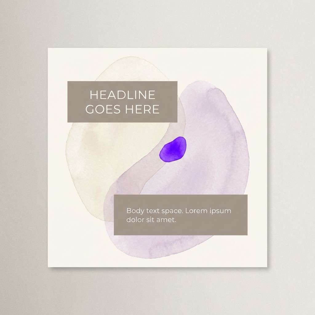 soft social post in lilac