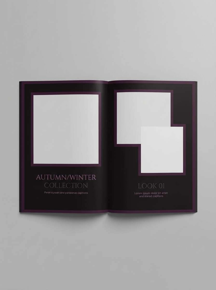 noir lookbook in purple tones