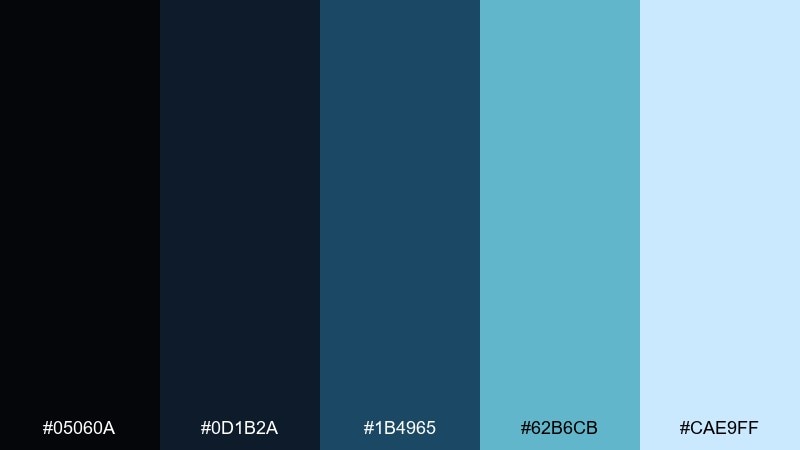 electric tide color palette with hex codes