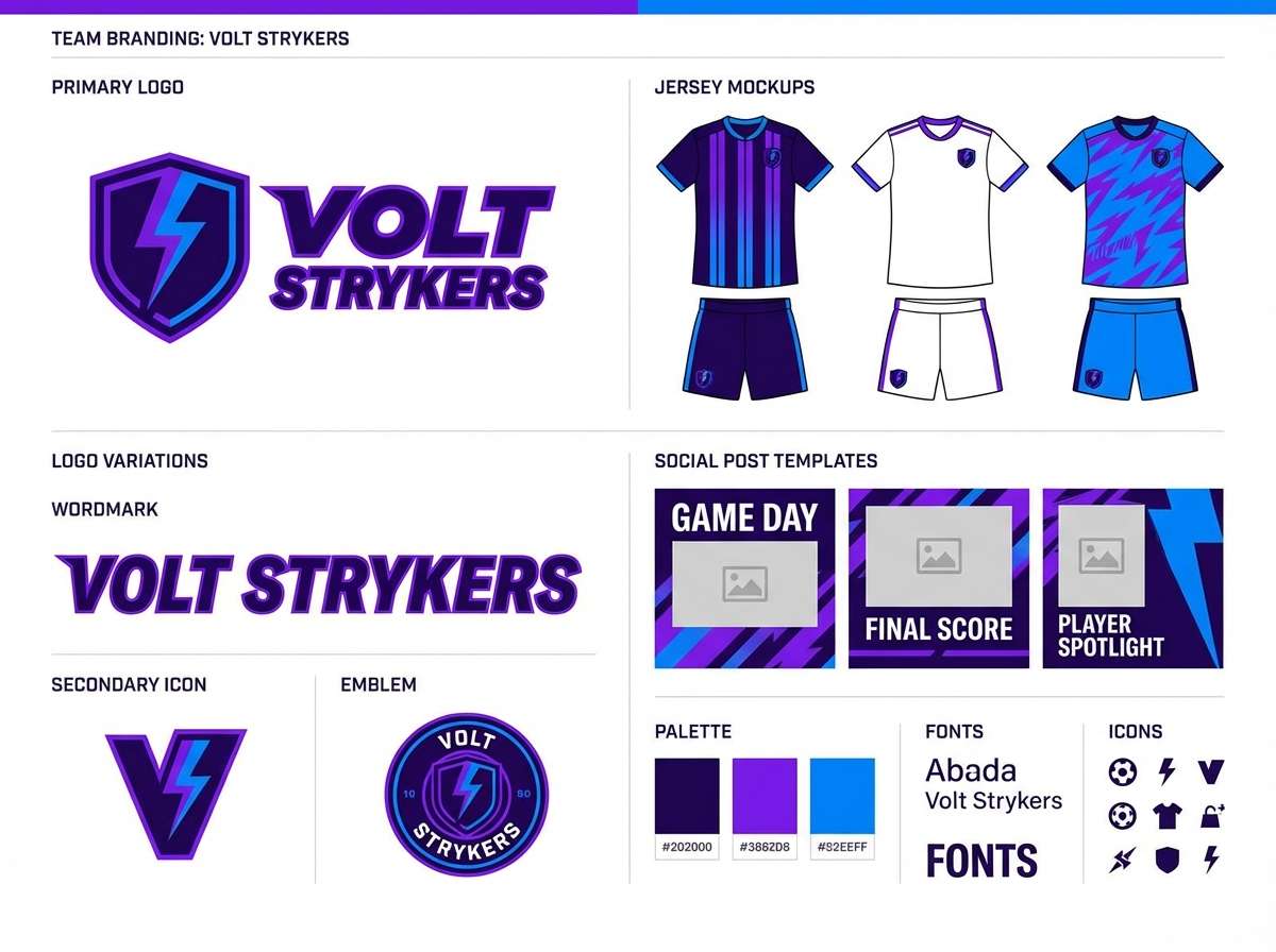 sports team branding kit