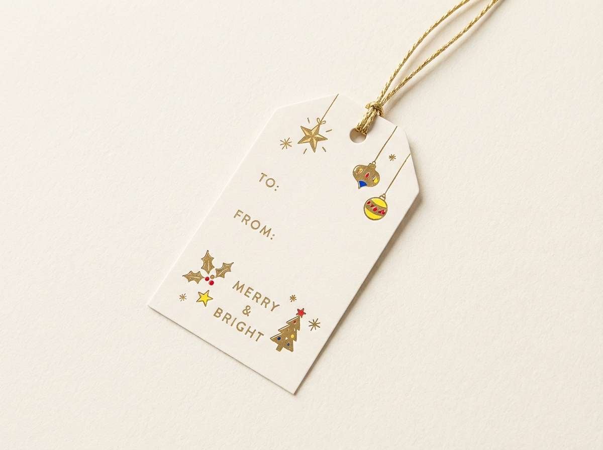 sandstone gold gift tags