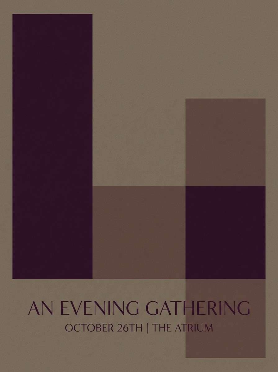 plum evening event poster