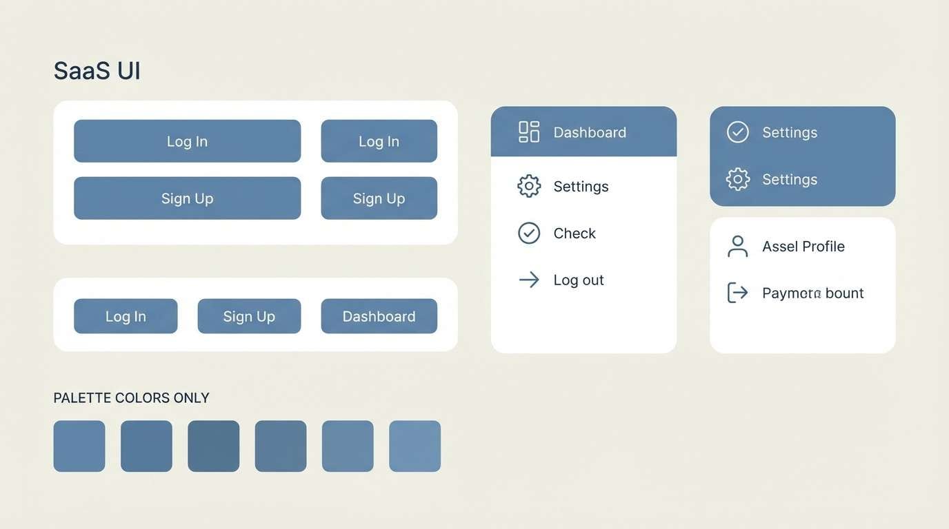 dusty blue ui kit