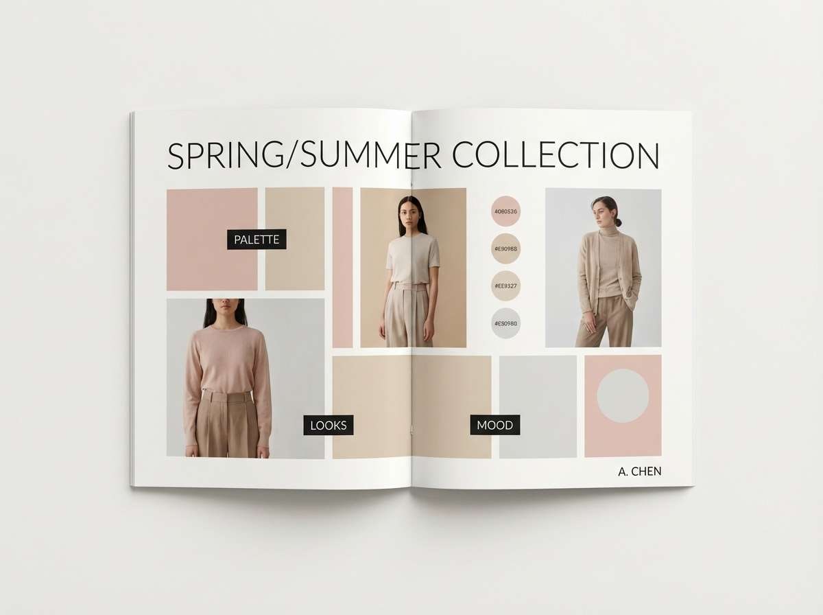 blush neutral lookbook page