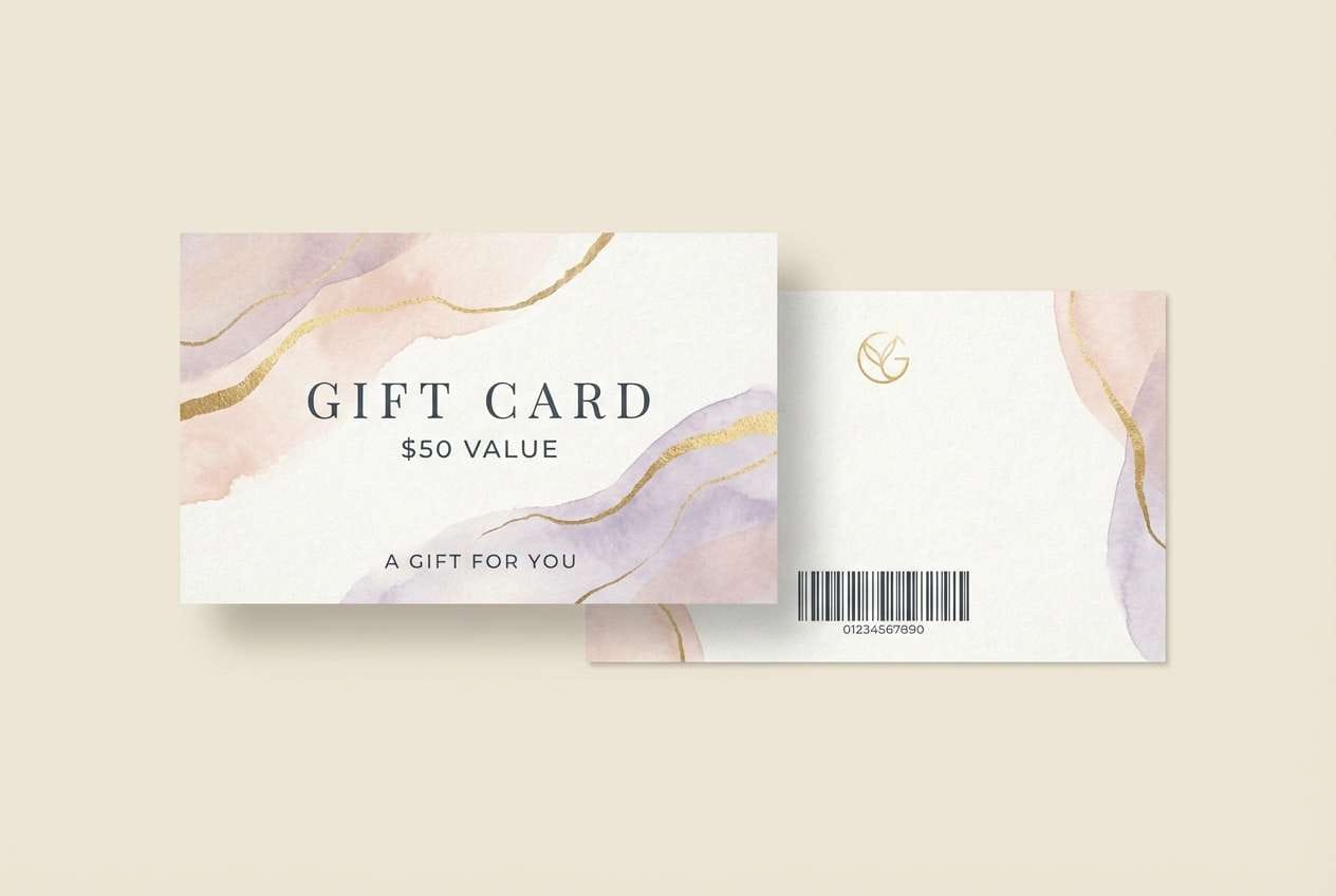 elegant gift card design