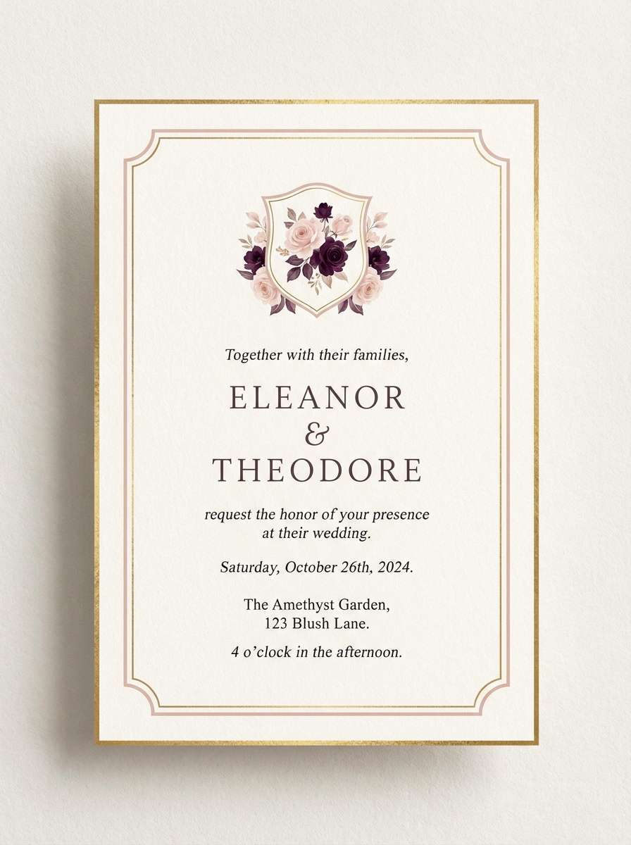 elegant wedding invitation design