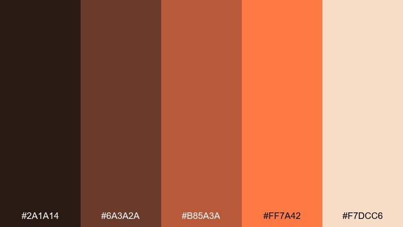 ember clay lava color palette with hex codes